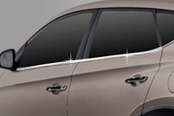 Хромированные молдинги на окна дверей (низ) Autoclover - Hyundai Tucson III 2015-2021 - Автоаксессуары и тюнинг