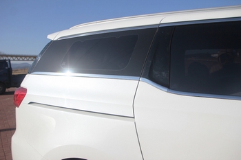 Хромированные молдинги на окна дверей (низ) Autoclover - KIA Carnival III 2014-2020 B246