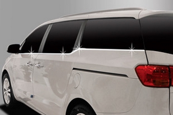 Хромированные молдинги на окна дверей (низ) Autoclover - KIA Carnival III 2014-2020 - Автоаксессуары и тюнинг