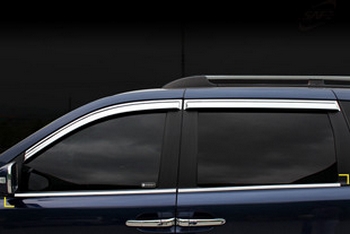 Хромированные молдинги на окна дверей (низ) Kyoungdong - KIA Carnival II 2006-2014 - Автоаксессуары и тюнинг