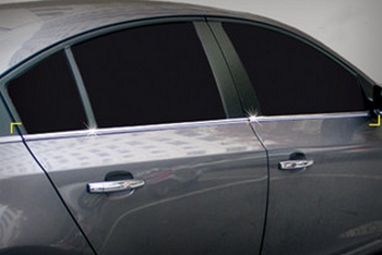 Хромированные молдинги на окна дверей (низ) Kyoungdong - Chevrolet Cruze 2008-2016 - Автоаксессуары и тюнинг