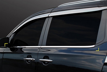 Хромированные молдинги на окна дверей (низ) Kyoungdong - KIA Carnival III 2014-2020 - Автоаксессуары и тюнинг