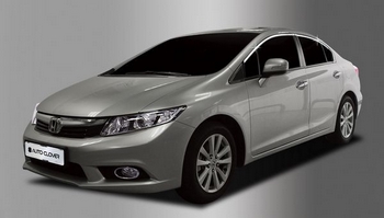Хромированные молдинги на окна дверей (верх) Autoclover - Honda Civic IX 2012-2025 C130
