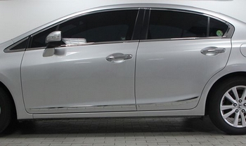 Хромированные молдинги на окна дверей (верх) Autoclover - Honda Civic IX 2012-2025 C130