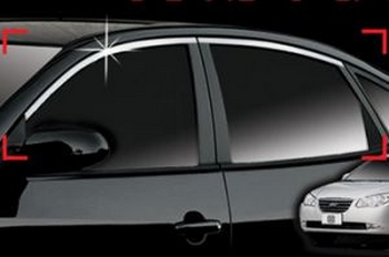 Хромированные молдинги на окна дверей (верх) Autoclover - Hyundai Elantra IV 2006-2010 - Автоаксессуары и тюнинг