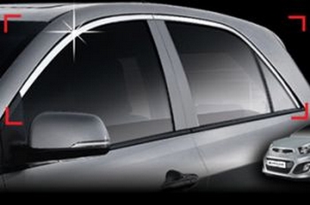 Хромированные молдинги на окна дверей (верх) Autoclover - KIA Picanto II 2012-2016 - Автоаксессуары и тюнинг