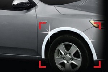 Хромированные накладки на арки колес (8 элементов) Autoclover - KIA Cerato II 2009-2012 - Автоаксессуары и тюнинг