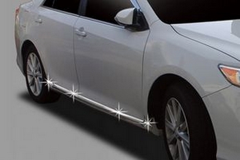 Хромированные накладки на боковые юбки Autoclover - Toyota Camry 2011-2017 - Автоаксессуары и тюнинг