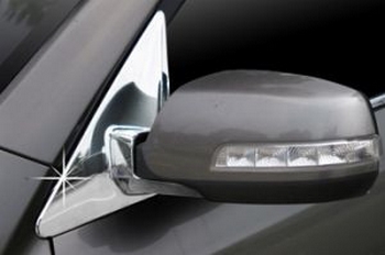 Хромированные накладки на крепления зеркал Autoclover - KIA Sorento II 2009-2012 - Автоаксессуары и тюнинг