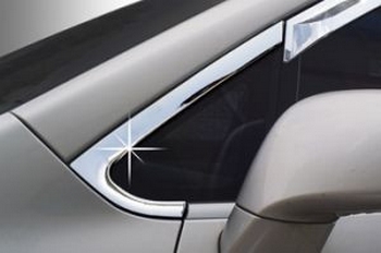 Хромированные накладки на крепления зеркал Autoclover - KIA Carens II 2006-2013 - Автоаксессуары и тюнинг
