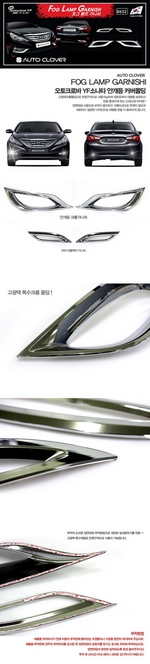 Хромированные накладки на противотуманные фары Autoclover - Hyundai Sonata VI 2009-2014