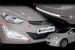 Хромированные накладки на противотуманные фары Autoclover - Hyundai Elantra V 2010-2015