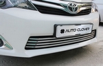 Хромированные накладки на решетку радиатора (низ) Autoclover - Toyota Camry 2011-2017