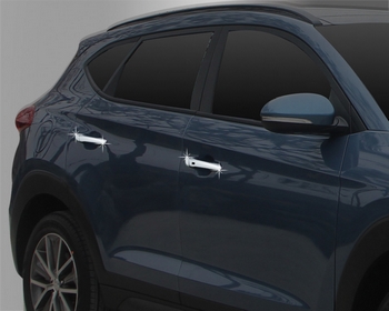 Хромированные накладки на ручки дверей Autoclover - Hyundai Tucson III 2015-2021 B875