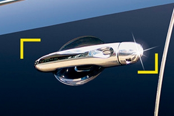 Хромированные накладки на ручки дверей (смарт-ключ) Kyoungdong - Renault Fluence 2010-2025 - Автоаксессуары и тюнинг