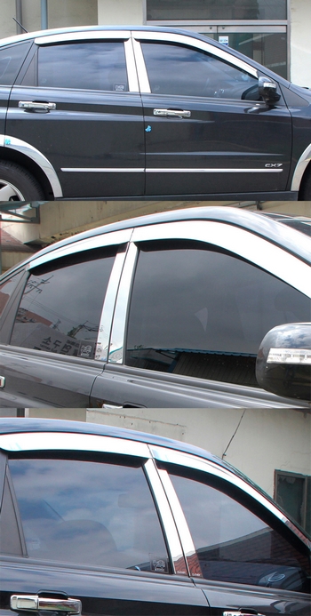 Хромированные накладки на стойки дверей Autoclover - SsangYong Actyon 2005-2010 A623