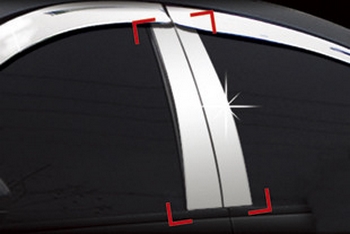 Хромированные накладки на стойки дверей Autoclover - Chevrolet Cruze 2008-2016 - Автоаксессуары и тюнинг