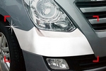 Хромированные накладки на углы под передними фарами Autoclover - Hyundai Grand Starex (H-1) 2007-2025