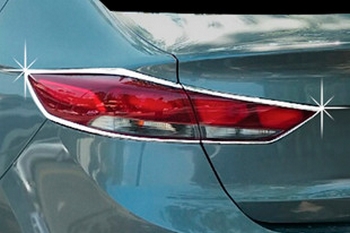 Хромированные накладки на задние фонари Autoclover - Hyundai Elantra VI 2016-2020 - Автоаксессуары и тюнинг