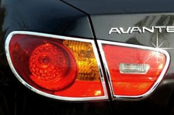 Хромированные накладки на задние фонари Autoclover - Hyundai Elantra IV 2006-2010 - Автоаксессуары и тюнинг