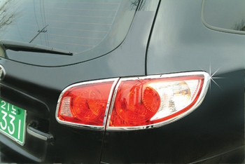 Хромированные накладки на задние фонари Autoclover - Hyundai Santa Fe II 2006-2011 A364