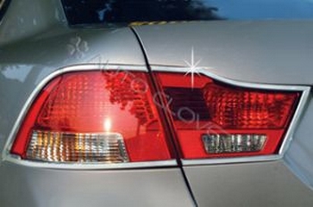 Хромированные накладки на задние фонари Autoclover - KIA Magentis II FL 2008-2010 - Автоаксессуары и тюнинг