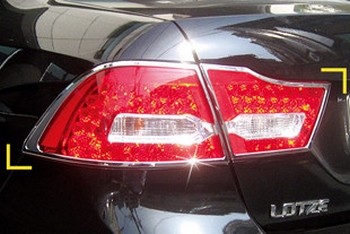 Хромированные накладки на задние фонари Kyoungdong - KIA Magentis II FL 2008-2010 - Автоаксессуары и тюнинг