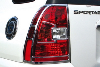 Хромированные накладки на задние фонари Kyoungdong - KIA Sportage II 2004-2009 - Автоаксессуары и тюнинг