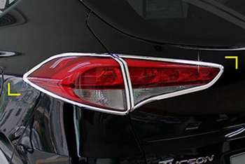 Хромированные накладки на задние фонари Kyoungdong - Hyundai Tucson III 2015-2021 - Автоаксессуары и тюнинг