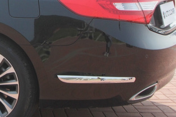 Хромированные накладки на задний бампер Autoclover - Hyundai Grandeur HG 2011-2015 - Автоаксессуары и тюнинг