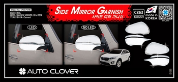 Хромированные накладки на зеркала Autoclover - KIA Sorento Prime III 2015-2020 C863
