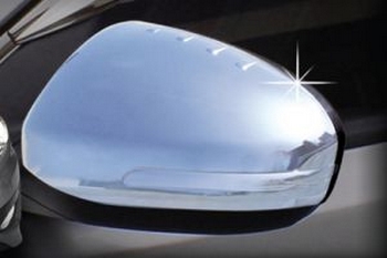 Хромированные накладки на зеркала без поворотника Autoclover - KIA Optima I 2010-2015 - Автоаксессуары и тюнинг