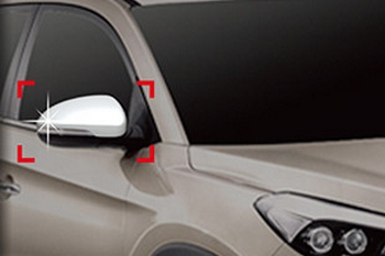 Хромированные накладки на зеркала с поворотником Autoclover - Hyundai Tucson III 2015-2021 - Автоаксессуары и тюнинг