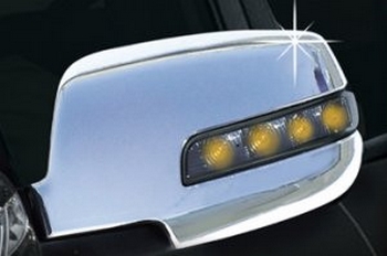 Хромированные накладки на зеркала с поворотником Autoclover - KIA Sorento II 2009-2012 - Автоаксессуары и тюнинг