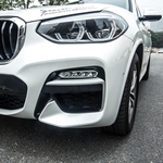 BMW X3  III  ( G01) 2018 - 2020  , X4 (G02)  2018 - 2020  матовая накладка на  рамку птф  2шт АВС пластик