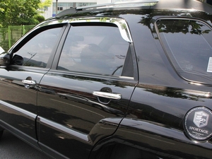 Дефлекторы на окна хромированные KIA Sportage 2  с 2004-2009 Auto clover Korea - Автоаксессуары и тюнинг