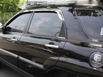 Дефлекторы на окна хромированные KIA Sportage 2  с 2004-2009 Auto clover Korea