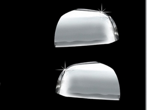 Хромированные накладки на зеркала без выреза под указатели поворотов Hyundai Santa Fe (2006-2009) - Автоаксессуары и тюнинг