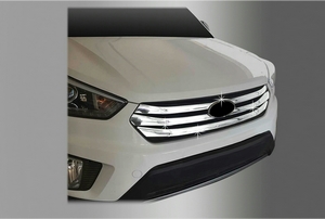 Hyundai Creta накладки на  решетку радиатора хром 4штуки в комплекте - Автоаксессуары и тюнинг
