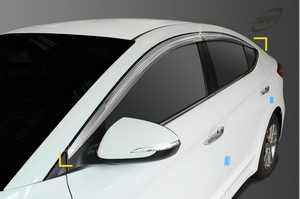 Hyundai Elantra 2016  Хромированные ветровики на окна из 4 штук - Автоаксессуары и тюнинг