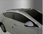 Hyundai Elantra AD на новый кузов дефлектора хром 4+4