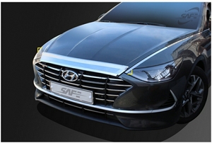 Hyundai Sonata 8 купить дефлектор капота хромированный - Автоаксессуары и тюнинг