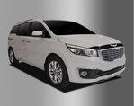 Kia Carnival minivan 3 generation  2014 - 2020  дефлектор капота с эмблемой