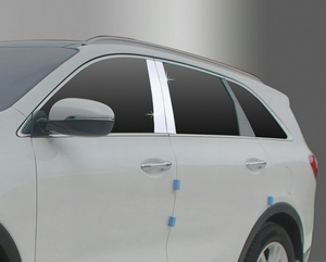 Kia Sorento prime хромированные накладки на стойки - Автоаксессуары и тюнинг