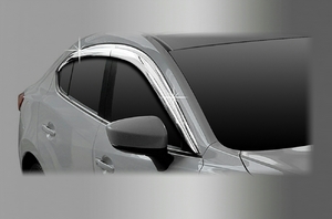 Mazda 3 2014год по н.в.  хромированные дефлекторы из 4 шт - Автоаксессуары и тюнинг