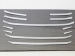 Молдинги (накладки) на решетку радиатора хромированные Audi A6   c 2011 по 2017