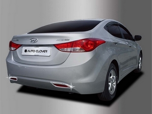 Молдинги противотуманных фар хром 4 шт  Hyundai Elantra MD 2011 по 2014 до рестайлинг - Автоаксессуары и тюнинг