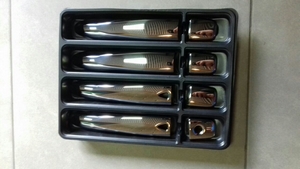 Накладки на дверные ручки с отверстием под сенсор (нержавеющая сталь) Nissan Qashqai II 2014 по н.в. - Автоаксессуары и тюнинг