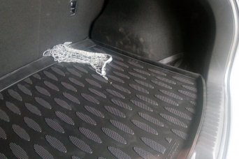 Коврик в багажник Mazda CX-5 I полиуретан с двумя карманами
