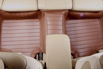 Коврики салона Range Rover Sport II экокожа люкс 3D коричневые